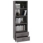 vidaXL Highboard HAMAR Hellgrau 60x35x180 cm Massivholz Kiefer vidaXL Highboard HAMAR Hellgrau 60x35x180 cm Massivholz Kiefer