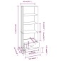 vidaXL Highboard HAMAR Hellgrau 60x35x180 cm Massivholz Kiefer vidaXL Highboard HAMAR Hellgrau 60x35x180 cm Massivholz Kiefer