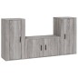 vidaXL 3-tlg. TV-Schrank-Set Grau Sonoma Holzwerkstoff vidaXL 3-tlg. TV-Schrank-Set Grau Sonoma Holzwerkstoff