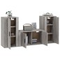 vidaXL 3-tlg. TV-Schrank-Set Grau Sonoma Holzwerkstoff vidaXL 3-tlg. TV-Schrank-Set Grau Sonoma Holzwerkstoff