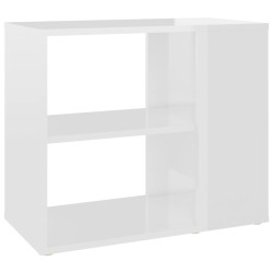 vidaXL Beistelltisch Hochglanz-Weiß 60x30x50 cm Holzwerkstoff