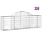 vidaXL Gabionen mit Hochbogen 9 Stk. 200x30x60/80 cm Verzinktes Eisen vidaXL Gabionen mit Hochbogen 9 Stk. 200x30x60/80 cm Verzinktes Eisen