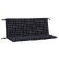 vidaXL Gartenbank-Auflagen 2 Stk. Schwarz Karomuster 120x50x7 cm Stoff vidaXL Gartenbank-Auflagen 2 Stk. Schwarz Karomuster 120x50x7 cm Stoff