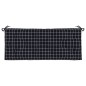 vidaXL Gartenbank-Auflagen 2 Stk. Schwarz Karomuster 120x50x7 cm Stoff vidaXL Gartenbank-Auflagen 2 Stk. Schwarz Karomuster 120x50x7 cm Stoff