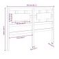 vidaXL Kopfteil Grau 165,5x4x100 cm Massivholz Kiefer