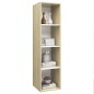 vidaXL TV-Wandschrank Sonoma-Eiche Weiß 37x37x142,5 cm Holzwerkstoff vidaXL TV-Wandschrank Sonoma-Eiche Weiß 37x37x142,5 cm Holzwerkstoff