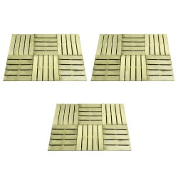 vidaXL Terrassenfliesen 18 Stk. 50×50 cm Holz Grün