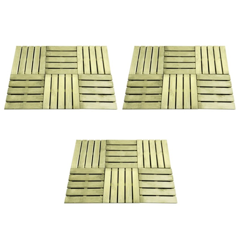 vidaXL Terrassenfliesen 18 Stk. 50×50 cm Holz Grün vidaXL Terrassenfliesen 18 Stk. 50×50 cm Holz Grün