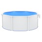 vidaXL Pool mit Stahlwand 360x120 cm Weiß vidaXL Pool mit Stahlwand 360x120 cm Weiß