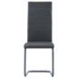 Freischwinger 4 Stk. Grau Kunstleder Freischwinger 4 Stk. Grau Kunstleder