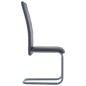 Freischwinger 4 Stk. Grau Kunstleder Freischwinger 4 Stk. Grau Kunstleder