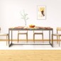 vidaXL Esstisch Massivholz und Stahl 180 cm vidaXL Esstisch Massivholz und Stahl 180 cm