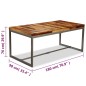 vidaXL Esstisch Massivholz und Stahl 180 cm vidaXL Esstisch Massivholz und Stahl 180 cm