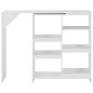 vidaXL Bartisch mit Beweglichem Regal Weiß 138x39x110 cm vidaXL Bartisch mit Beweglichem Regal Weiß 138x39x110 cm