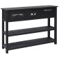 vidaXL Sideboard Schwarz 108x30x76 cm Massivholz Paulownia vidaXL Sideboard Schwarz 108x30x76 cm Massivholz Paulownia