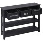 vidaXL Sideboard Schwarz 108x30x76 cm Massivholz Paulownia vidaXL Sideboard Schwarz 108x30x76 cm Massivholz Paulownia