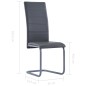 Freischwinger 4 Stk. Grau Kunstleder Freischwinger 4 Stk. Grau Kunstleder