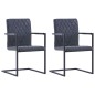 Freischwinger 2 Stk. Schwarz Kunstleder Freischwinger 2 Stk. Schwarz Kunstleder