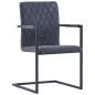 Freischwinger 2 Stk. Schwarz Kunstleder Freischwinger 2 Stk. Schwarz Kunstleder