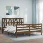 vidaXL Massivholzbett mit Kopfteil Honigbraun 160x200 cm vidaXL Massivholzbett mit Kopfteil Honigbraun 160x200 cm
