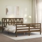 vidaXL Massivholzbett mit Kopfteil Honigbraun 160x200 cm vidaXL Massivholzbett mit Kopfteil Honigbraun 160x200 cm