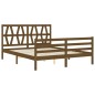 vidaXL Massivholzbett mit Kopfteil Honigbraun 160x200 cm vidaXL Massivholzbett mit Kopfteil Honigbraun 160x200 cm