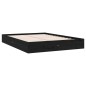 vidaXL Massivholzbett Schwarz 150x200 cm vidaXL Massivholzbett Schwarz 150x200 cm