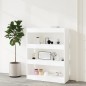vidaXL Bücherregal/Raumteiler Weiß 80x30x103 cm Holzwerkstoff vidaXL Bücherregal/Raumteiler Weiß 80x30x103 cm Holzwerkstoff