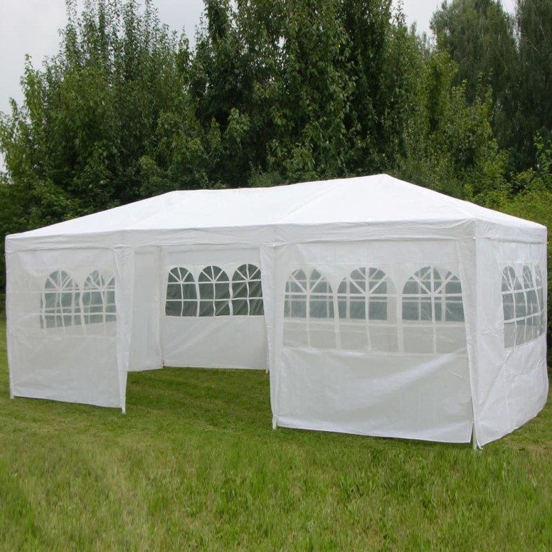 HI Pavillon mit Seitenwänden 3 x 6 m Weiß HI Pavillon mit Seitenwänden 3 x 6 m Weiß