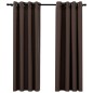 vidaXL Verdunkelungsvorhänge Ösen Leinenoptik 2 Stk. Taupe 140x175cm vidaXL Verdunkelungsvorhänge Ösen Leinenoptik 2 Stk. Taupe 140x175cm