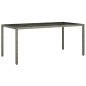 vidaXL 7-tlg. Garten-Essgruppe mit Kissen Grau Poly Rattan vidaXL 7-tlg. Garten-Essgruppe mit Kissen Grau Poly Rattan