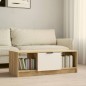 vidaXL Couchtisch Weiß und Sonoma-Eiche 102x50x36 cm Holzwerkstoff vidaXL Couchtisch Weiß und Sonoma-Eiche 102x50x36 cm Holzwerkstoff