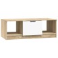 vidaXL Couchtisch Weiß und Sonoma-Eiche 102x50x36 cm Holzwerkstoff vidaXL Couchtisch Weiß und Sonoma-Eiche 102x50x36 cm Holzwerkstoff