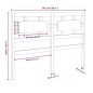 vidaXL Kopfteil Grau 205,5x4x100 cm Massivholz Kiefer
