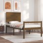 vidaXL Massivholzbett mit Kopfteil Honigbraun 90x200 cm vidaXL Massivholzbett mit Kopfteil Honigbraun 90x200 cm