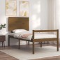 vidaXL Massivholzbett mit Kopfteil Honigbraun 90x200 cm vidaXL Massivholzbett mit Kopfteil Honigbraun 90x200 cm