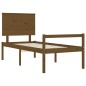 vidaXL Massivholzbett mit Kopfteil Honigbraun 90x200 cm vidaXL Massivholzbett mit Kopfteil Honigbraun 90x200 cm