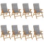 vidaXL Gartenstühle mit Auflagen 8 Stk. Massivholz Teak vidaXL Gartenstühle mit Auflagen 8 Stk. Massivholz Teak