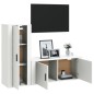 vidaXL 2-tlg. TV-Schrank-Set Weiß Holzwerkstoff vidaXL 2-tlg. TV-Schrank-Set Weiß Holzwerkstoff