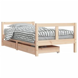 vidaXL Kinderbett mit Schubladen 80x160 cm Massivholz Kiefer