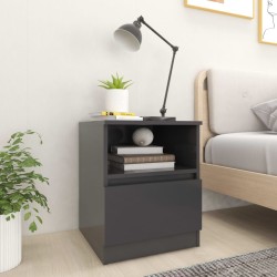 vidaXL Nachttisch Grau 40x40x50 cm Holzwerkstoff