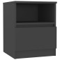 vidaXL Nachttisch Grau 40x40x50 cm Holzwerkstoff vidaXL Nachttisch Grau 40x40x50 cm Holzwerkstoff