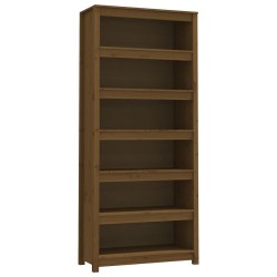 vidaXL Bücherregal Honigbraun 80x35x183 cm Massivholz Kiefer