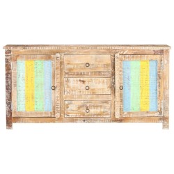 vidaXL Sideboard 151x40x75 cm Raues Akazienholz 