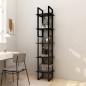 vidaXL Bücherregal 5 Fächer Schwarz 40x30x175 cm Massivholz Kiefer vidaXL Bücherregal 5 Fächer Schwarz 40x30x175 cm Massivholz Kiefer
