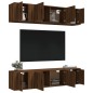 vidaXL 6-tlg. TV-Schrank-Set Braun Eichen-Optik Holzwerkstoff vidaXL 6-tlg. TV-Schrank-Set Braun Eichen-Optik Holzwerkstoff