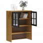vidaXL Aufsatz für Highboard mit Glastüren FLAM Massivholz Kiefer vidaXL Aufsatz für Highboard mit Glastüren FLAM Massivholz Kiefer