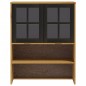 vidaXL Aufsatz für Highboard mit Glastüren FLAM Massivholz Kiefer vidaXL Aufsatz für Highboard mit Glastüren FLAM Massivholz Kiefer