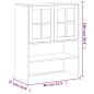 vidaXL Aufsatz für Highboard mit Glastüren FLAM Massivholz Kiefer vidaXL Aufsatz für Highboard mit Glastüren FLAM Massivholz Kiefer