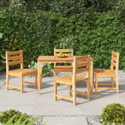 vidaXL 5-tlg. Garten-Essgruppe Massivholz Teak